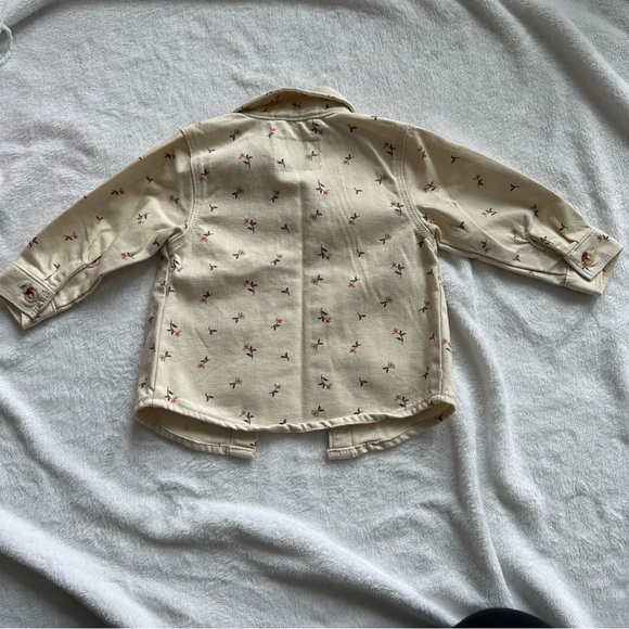 2/$20 Old Navy Floral Denim Jacket, 12-18m - Picture 2 of 6